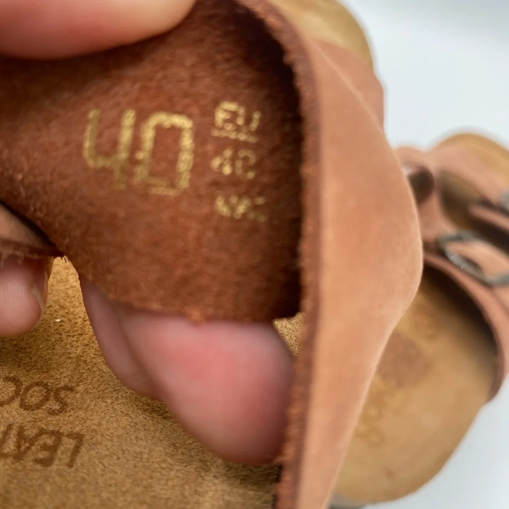 Yokono Leather/suede Cork Wedge Sandal in EU size 40-US 9.5 - Picture 8 of 8